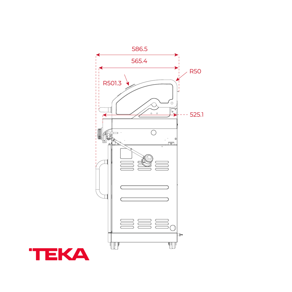 Parrilla Asadora de Gas Teka 4 Quemadores + 1 Auxiliar BBQ 4100 G