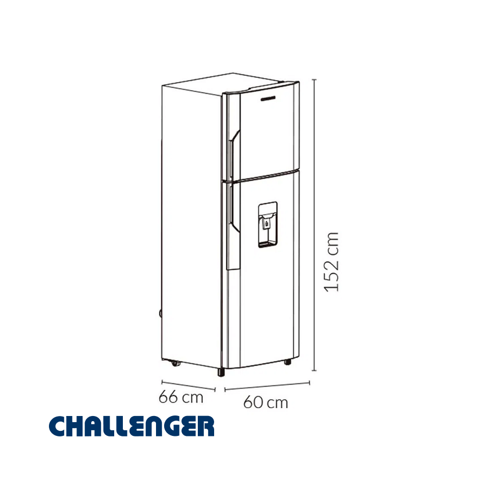 Refrigeradora Challenger 231 Litros con Dispensador CR249