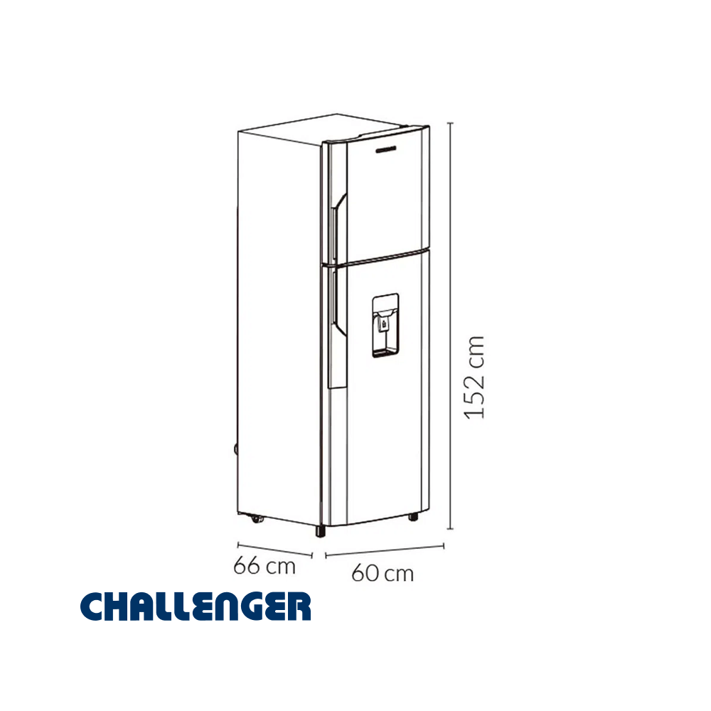 Refrigeradora Challenger 231 Litros con Dispensador CR249