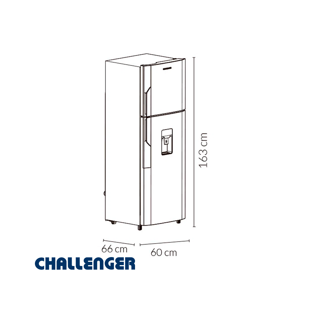 Refrigeradora Challenger 248 Litros con Dispensador CR266