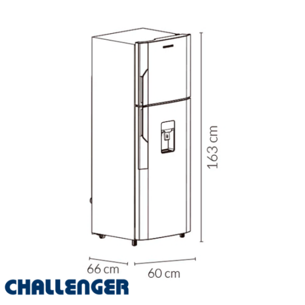 Refrigeradora Challenger 248 Litros con Dispensador CR266