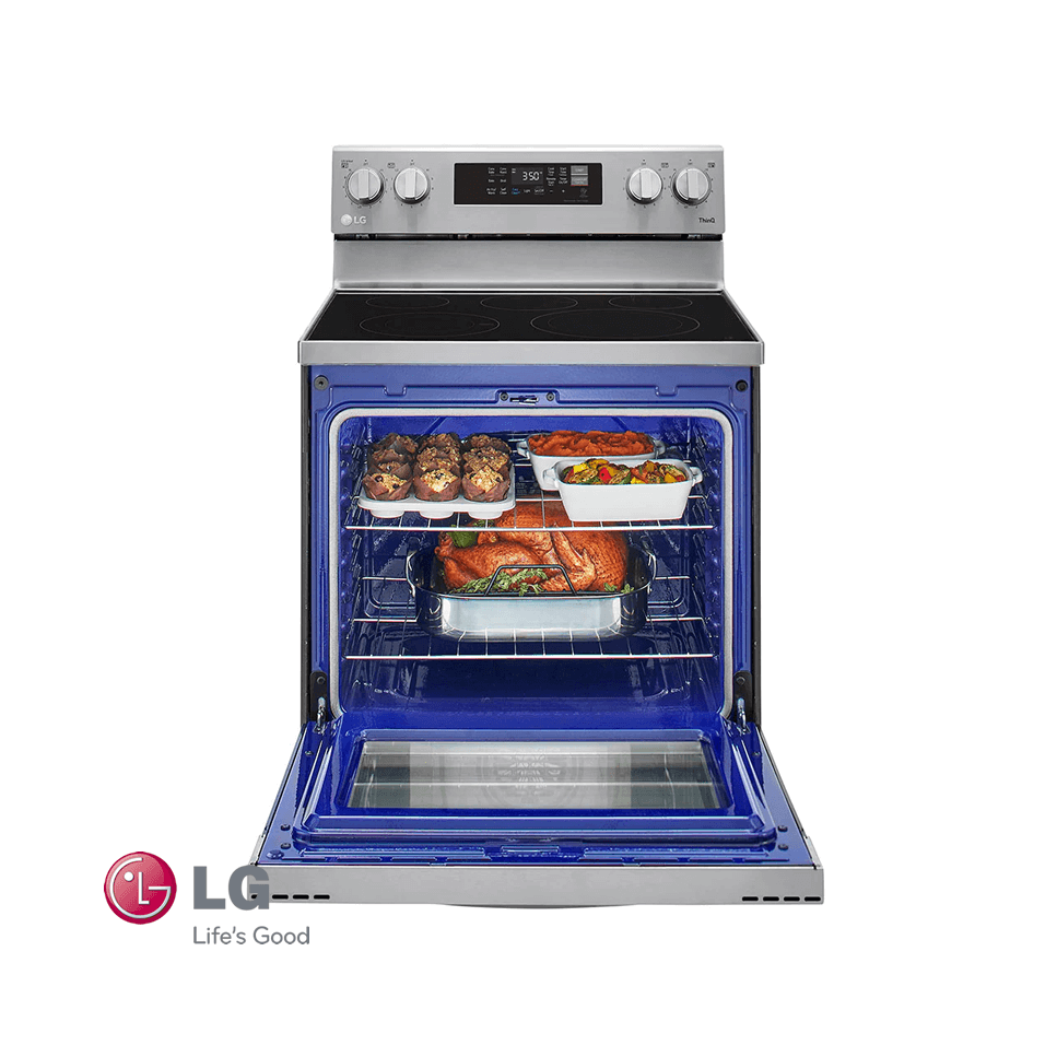 Cocina Eléctrica LG 5 Zonas 9600 Watts Con Air Fryer LREL6323S