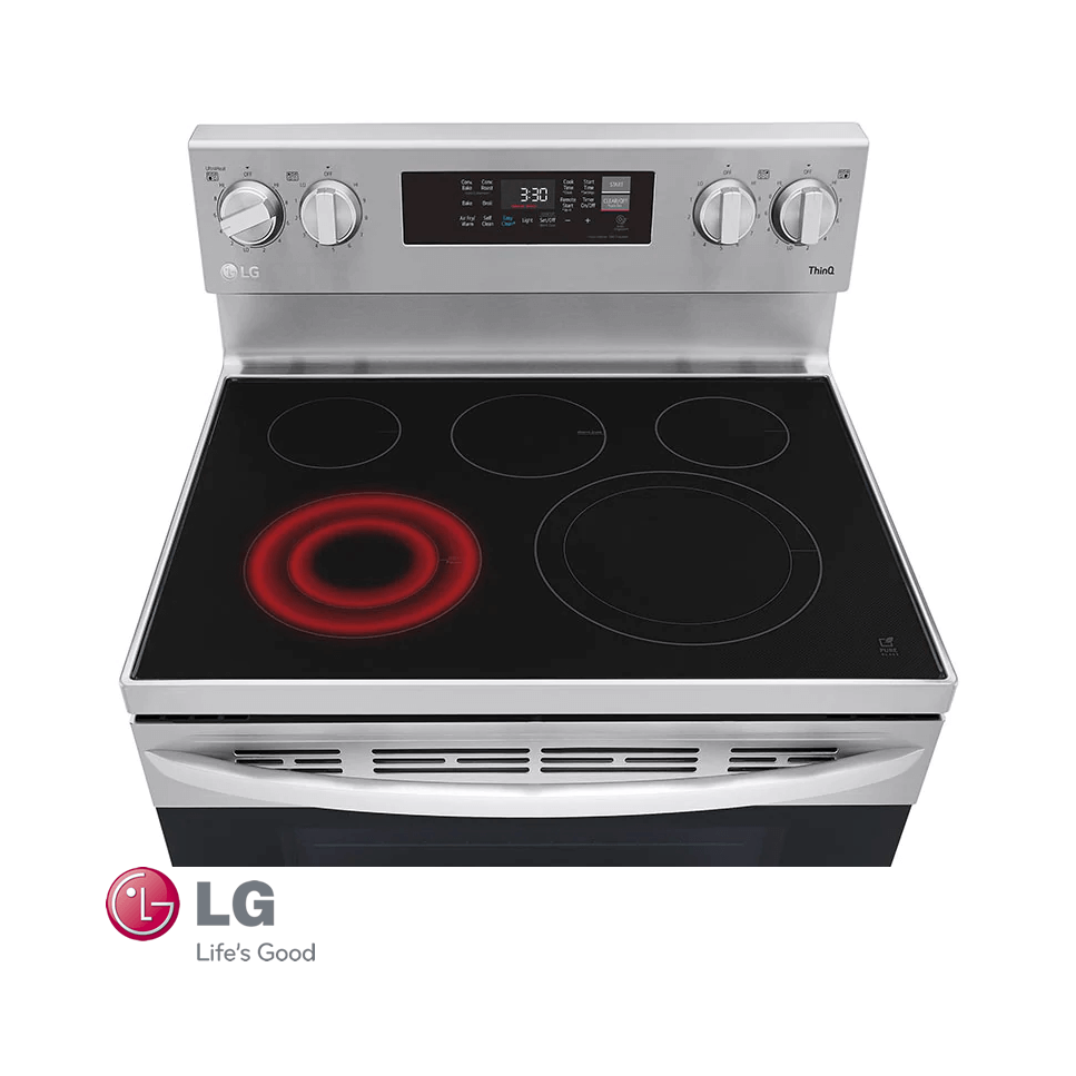 Cocina Eléctrica LG 5 Zonas 9600 Watts Con Air Fryer LREL6323S