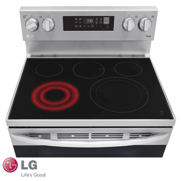 Cocina Eléctrica LG 5 Zonas 9600 Watts Con Air Fryer LREL6323S