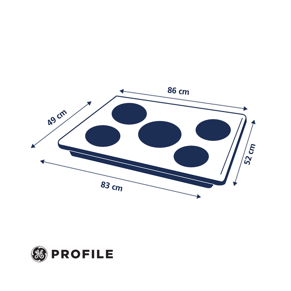 Encimera de Inducción General Electric Profile 5 Zonas 86cm 9000 Watts PGP95IV0