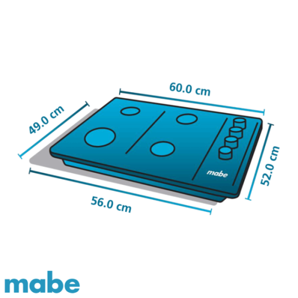 Encimera de Inducción Mabe 4 Zonas 60cm 7200W Empotrable PM64IV0