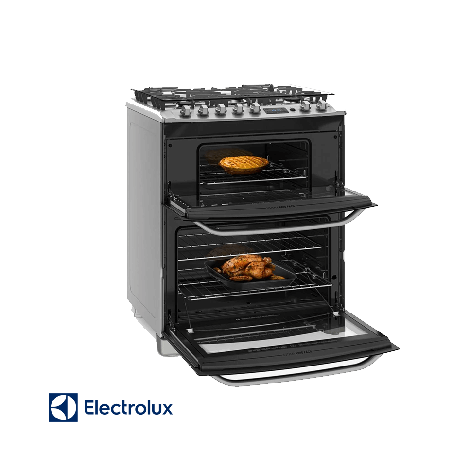 Cocina a Gas Electrolux 5 Quemadores Doble Horno Con Grill 76DXR