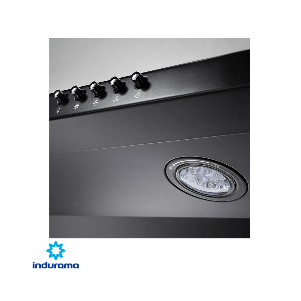 Campana Extractor de Olores Indurama 75 cm Lineal Acero Negro CEI-75NE