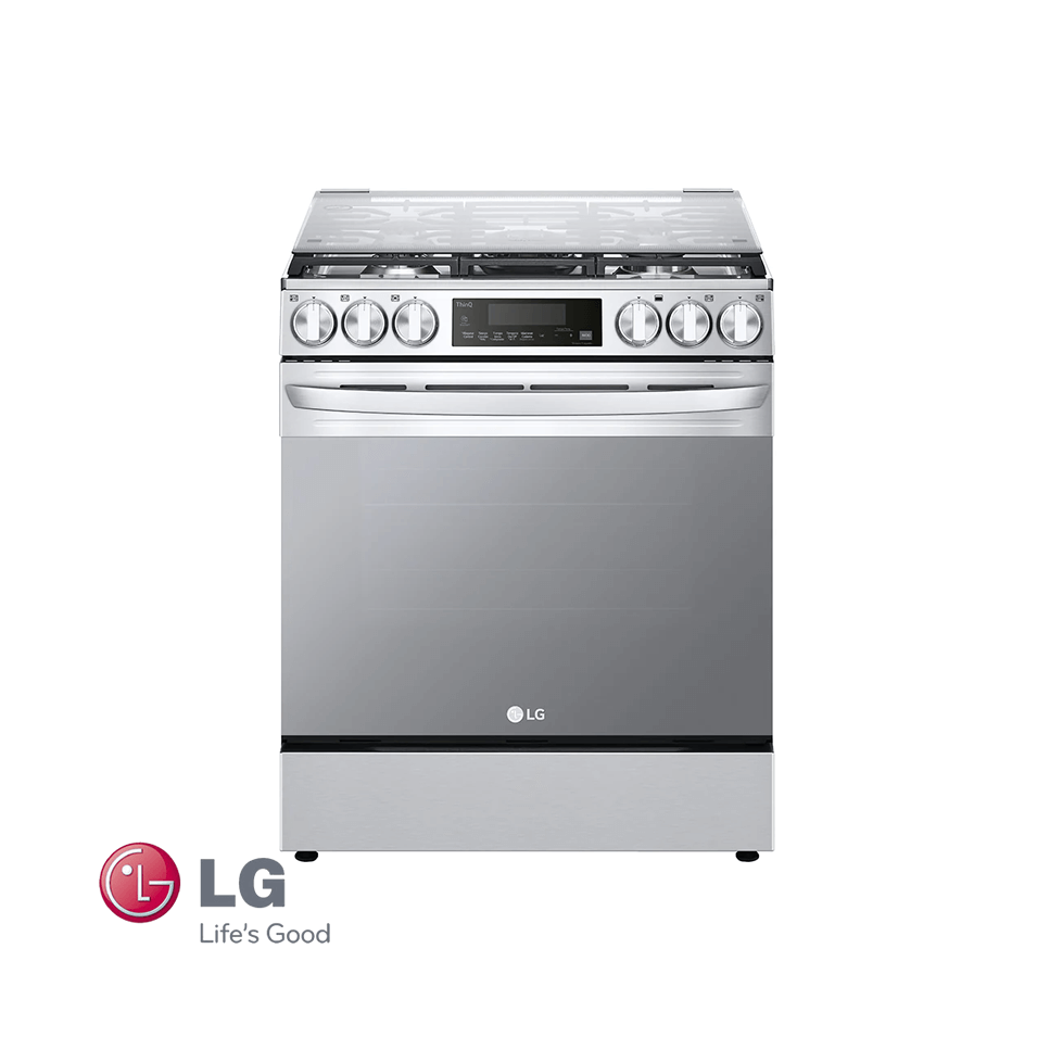 Cocina a Gas LG 5 Quemadores Acero Inoxidable Panel Touch con Grill LRGL5845S
