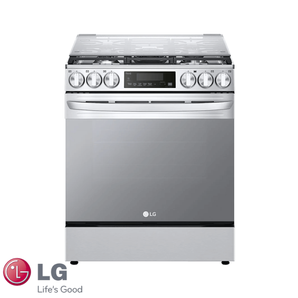 Cocina a Gas LG 5 Quemadores Acero Inoxidable Panel Touch con Grill LRGL5845S