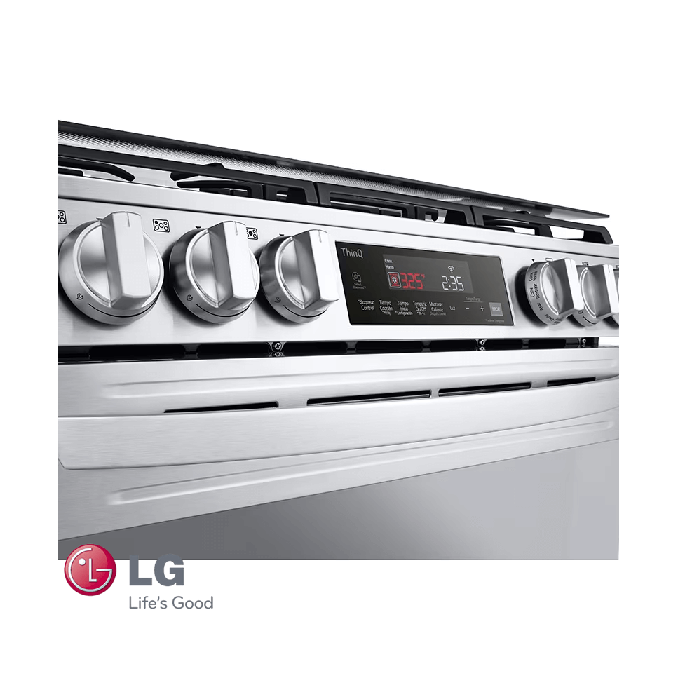 Cocina a Gas LG 5 Quemadores Acero Inoxidable Panel Touch con Grill LRGL5845S