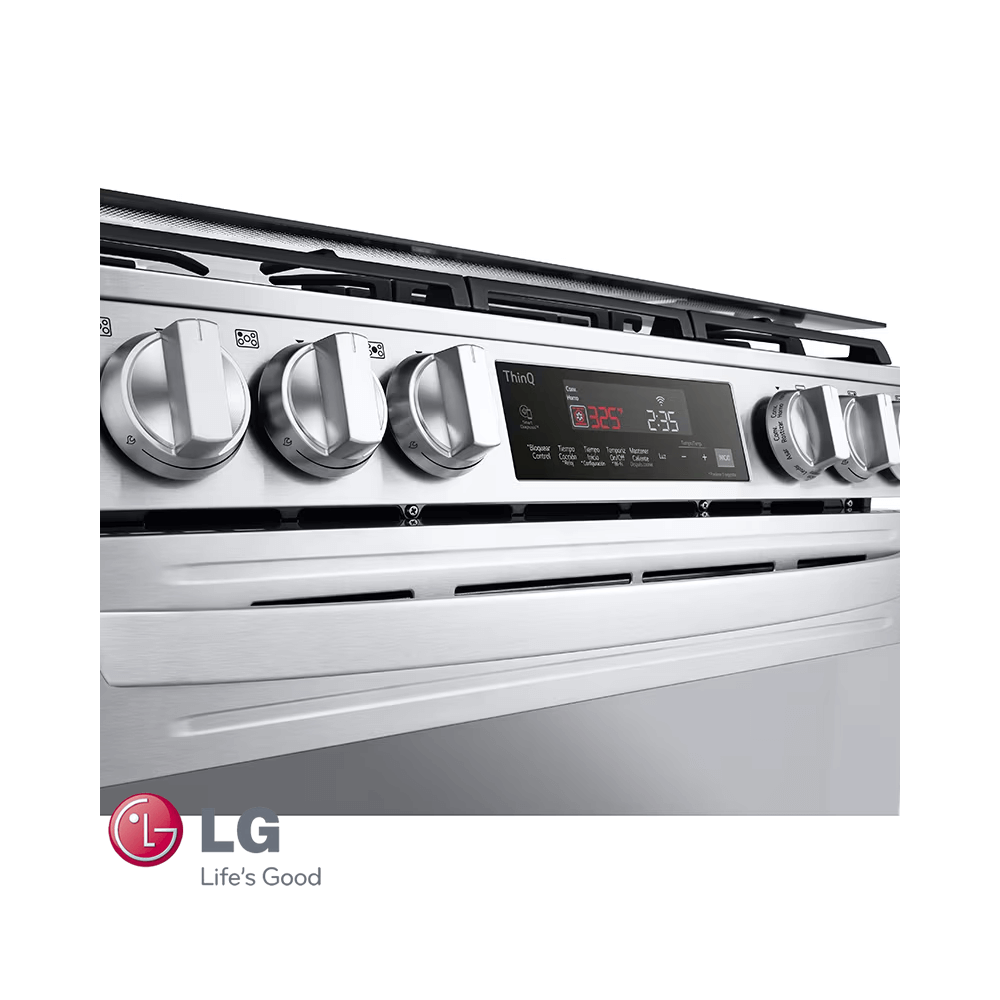 Cocina a Gas LG 5 Quemadores Acero Inoxidable Panel Touch con Grill LRGL5845S