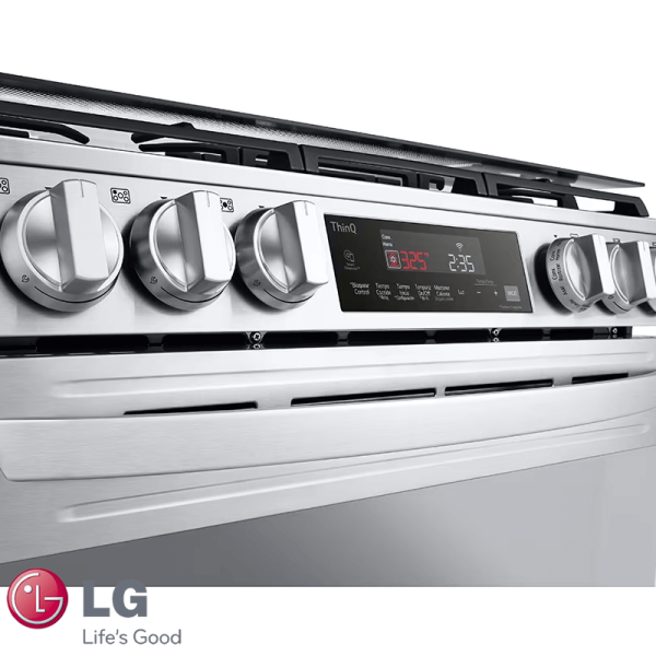 Cocina a Gas LG 5 Quemadores Acero Inoxidable Panel Touch con Grill LRGL5845S