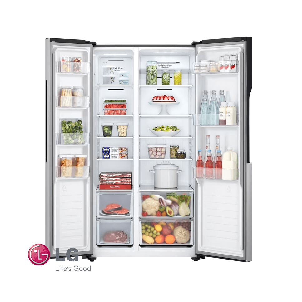 Refrigeradora LG Side by Side Sin Dispensador 508 Litros Inverter GS51BPP