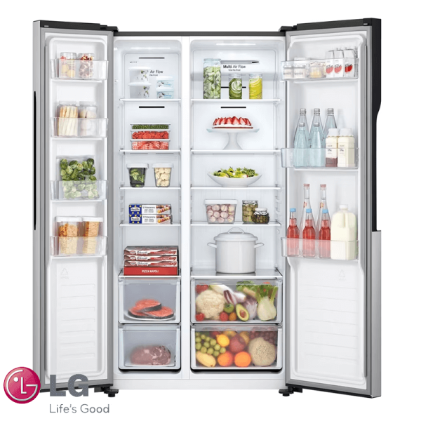 Refrigeradora LG Side by Side Sin Dispensador 508 Litros Inverter GS51BPP