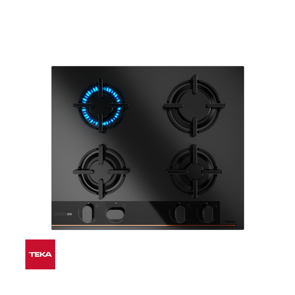 Encimera Empotrable de Gas TEKA vidrio templado de 60cm GBC 64 INFINITY G1