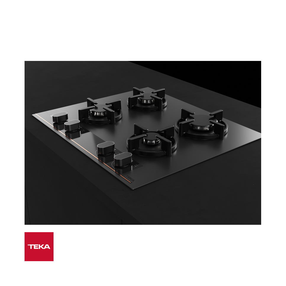 Encimera Empotrable de Gas TEKA vidrio templado de 60cm GBC 64 INFINITY G1