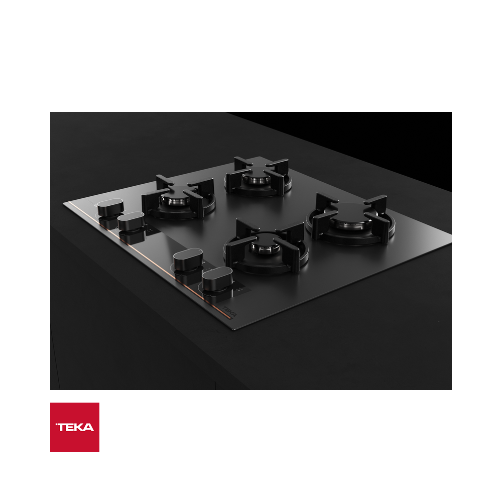 Encimera Empotrable de Gas TEKA vidrio templado de 60cm GBC 64 INFINITY G1