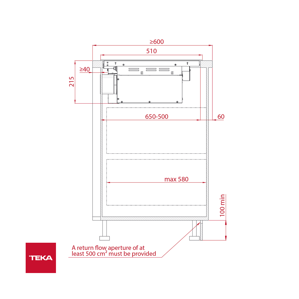 Encimera de Inducción TEKA FullFlex 4 Zonas 80cm 7200W con Extractor de Olor Integrado AFC 87628 MST