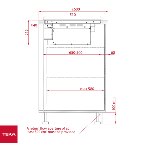 Encimera de Inducción TEKA FullFlex 4 Zonas 80cm 7200W con Extractor de  Olor Integrado AFC 87628