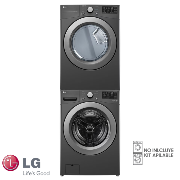Combo Lavadora + Secadora Eléctrica LG 25 Kgs – 55 Lbs Inverter