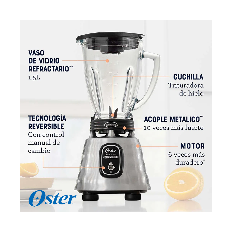 Licuadora OSTER Reversible 1000W de 1 Velocidad BLSTBESTE