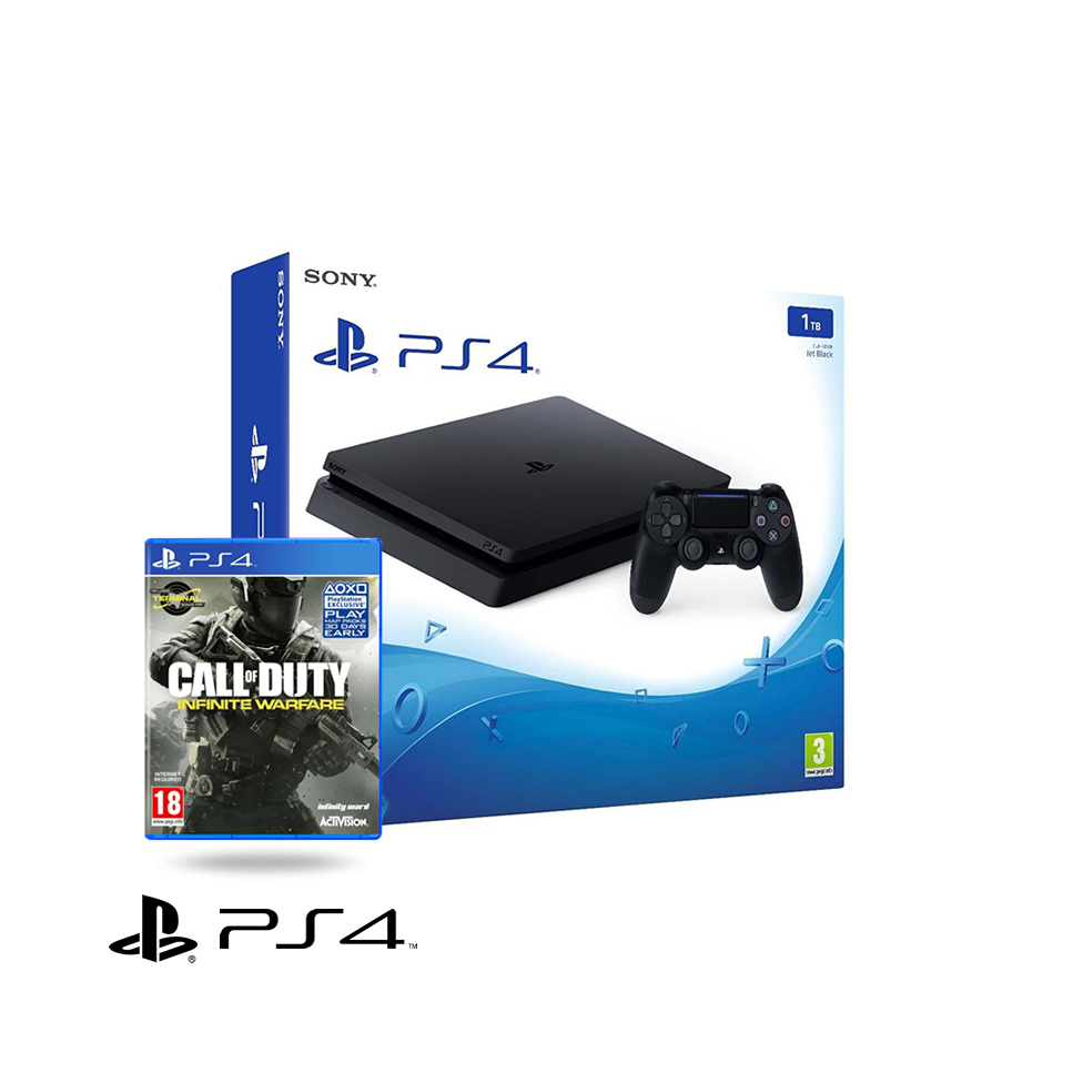 Consola PS4 1TB Slim + 4 Juegos de Obsequio + Call of Duty