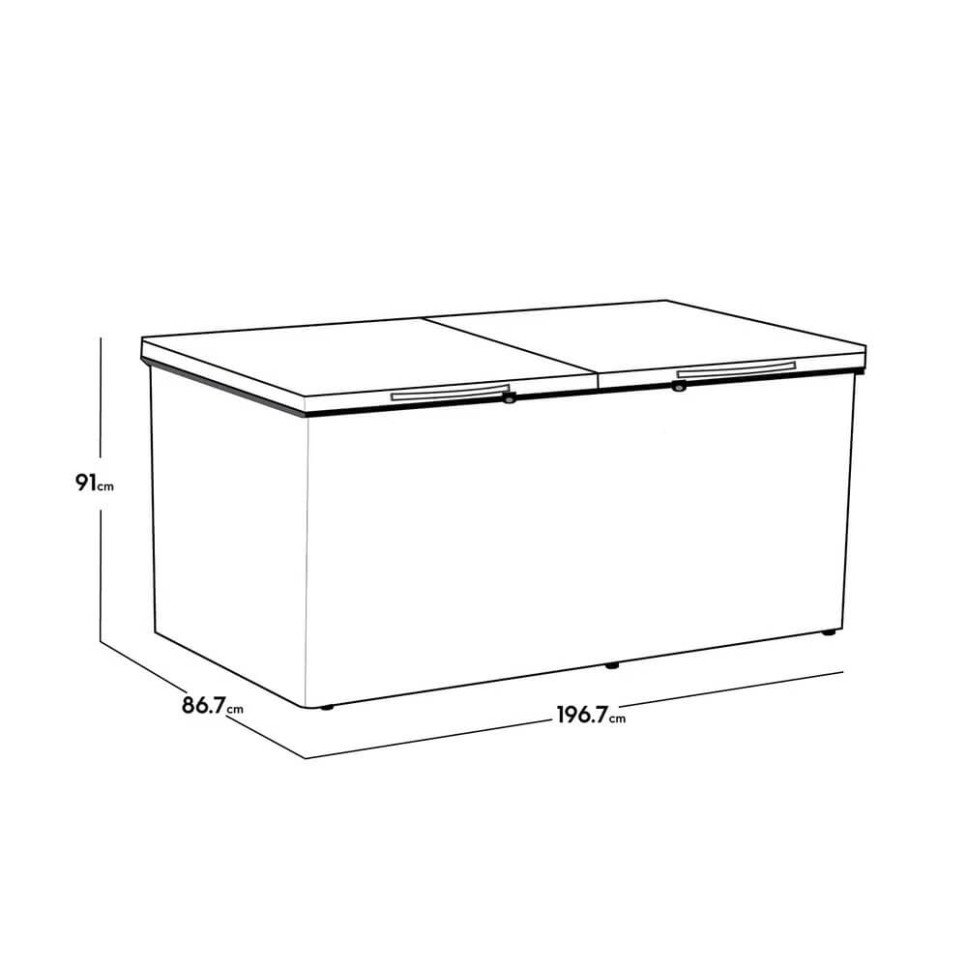 Congelador Horizontal Electrolux Dual 708 Litros Puerta Metálica EFC70W6HTW