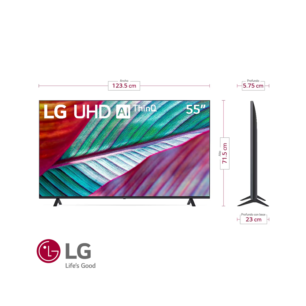 TELEVISORES LG 55UR7800PSB 55 PULGADAS SMART TV 4K UHD  /HDMI/USB/WIFI/BLUETOOTH/THINQ AI/WEBOS - Siglo 21