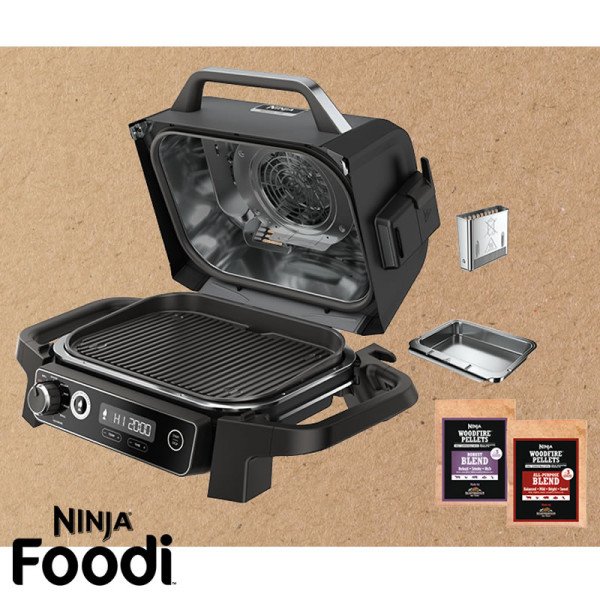 Parrilla Ahumadora Ninja Woodfire 7 en 1 Para Exteriores OG751