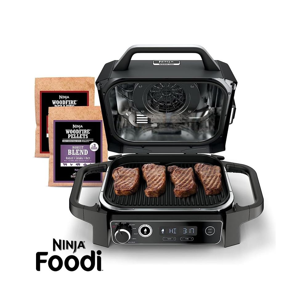 Parrilla Ahumadora Ninja Woodfire 7 en 1 Para Exteriores OG701