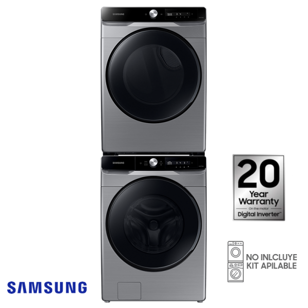 Combo Lavadora + Secadora Eléctrica Samsung 22 Kgs – 48 Lbs Inverter