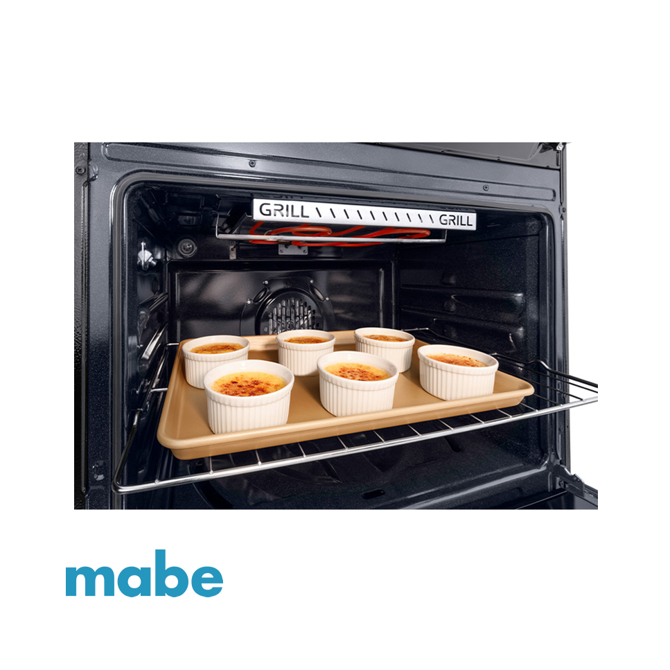 Cocina a Gas MABE 6 Quemadores Acero Inoxidable Panel Touch con Grill - Air Fryer EMH7614DATMSS0B