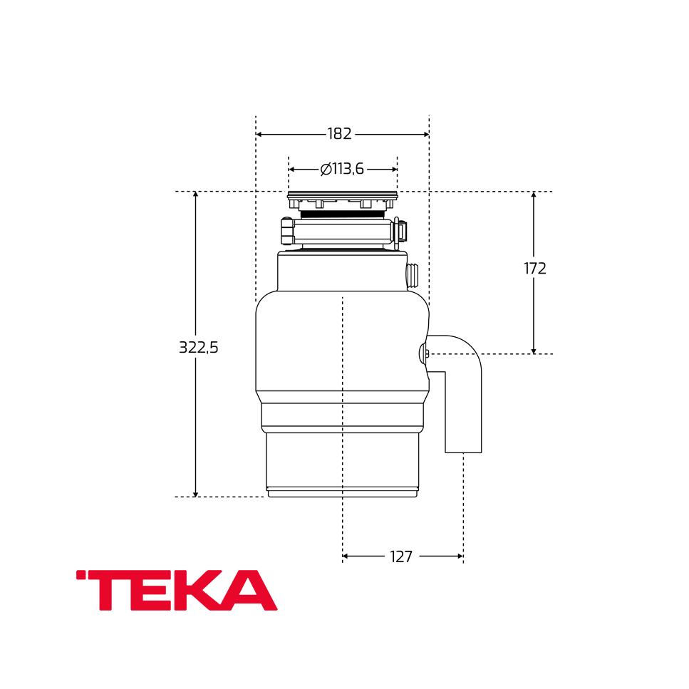 Triturador de Alimentos TEKA de 3/4 HP - Almacenamiento de 840 ml TR 710.1