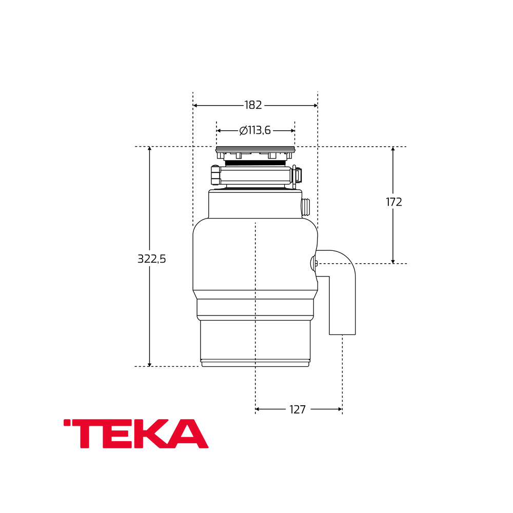 Triturador de Alimentos TEKA de 3/4 HP - Almacenamiento de 840 ml TR 710.1