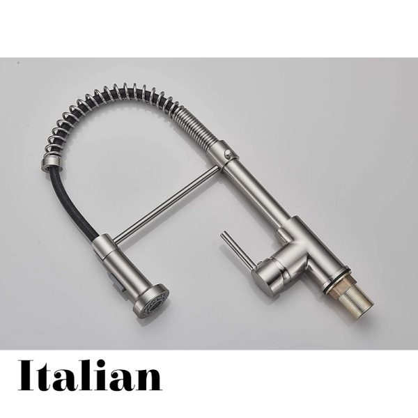 Grifo de Cocina ITALIAN Monomando Acero Inoxidable 31012