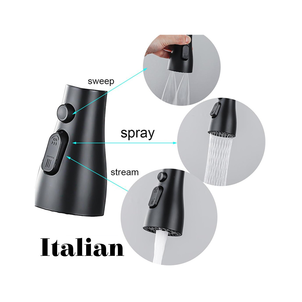 Grifo de Cocina ITALIAN Flexible Acero Inoxidable con Cascada 31013-GM