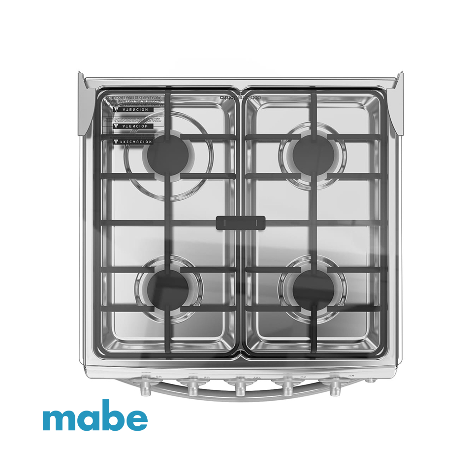 Cocina a Gas Mabe 4 Quemadores – Acero Inox – EM5120SX1