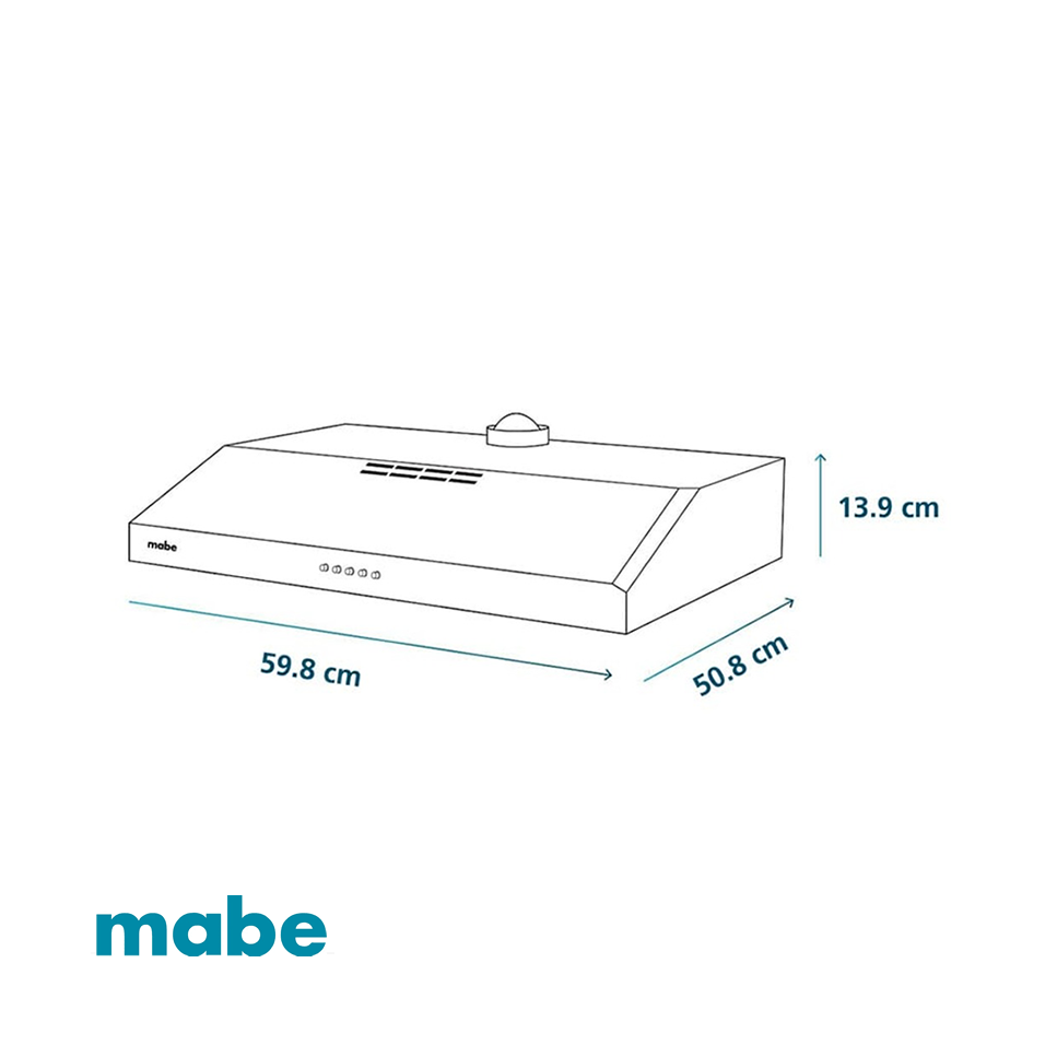 Campana Extractora de Olores Mabe de Pared 60cm CMPUV601SSX0