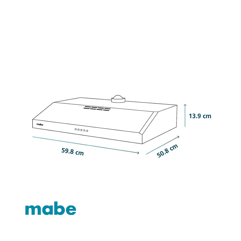 Campana Extractora de Olores Mabe de Pared 60cm CMPUV601SSX0