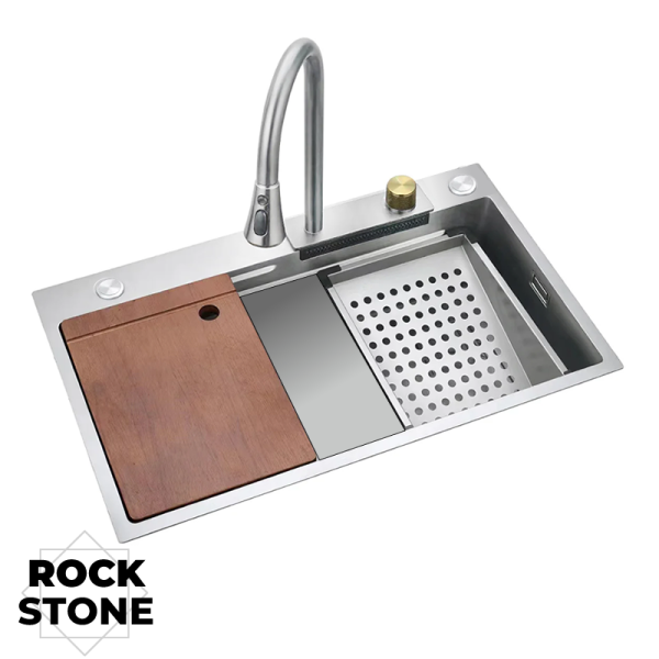 Fregadero BP de 1 Pozo Cuadrado Color Acero ALABAMA