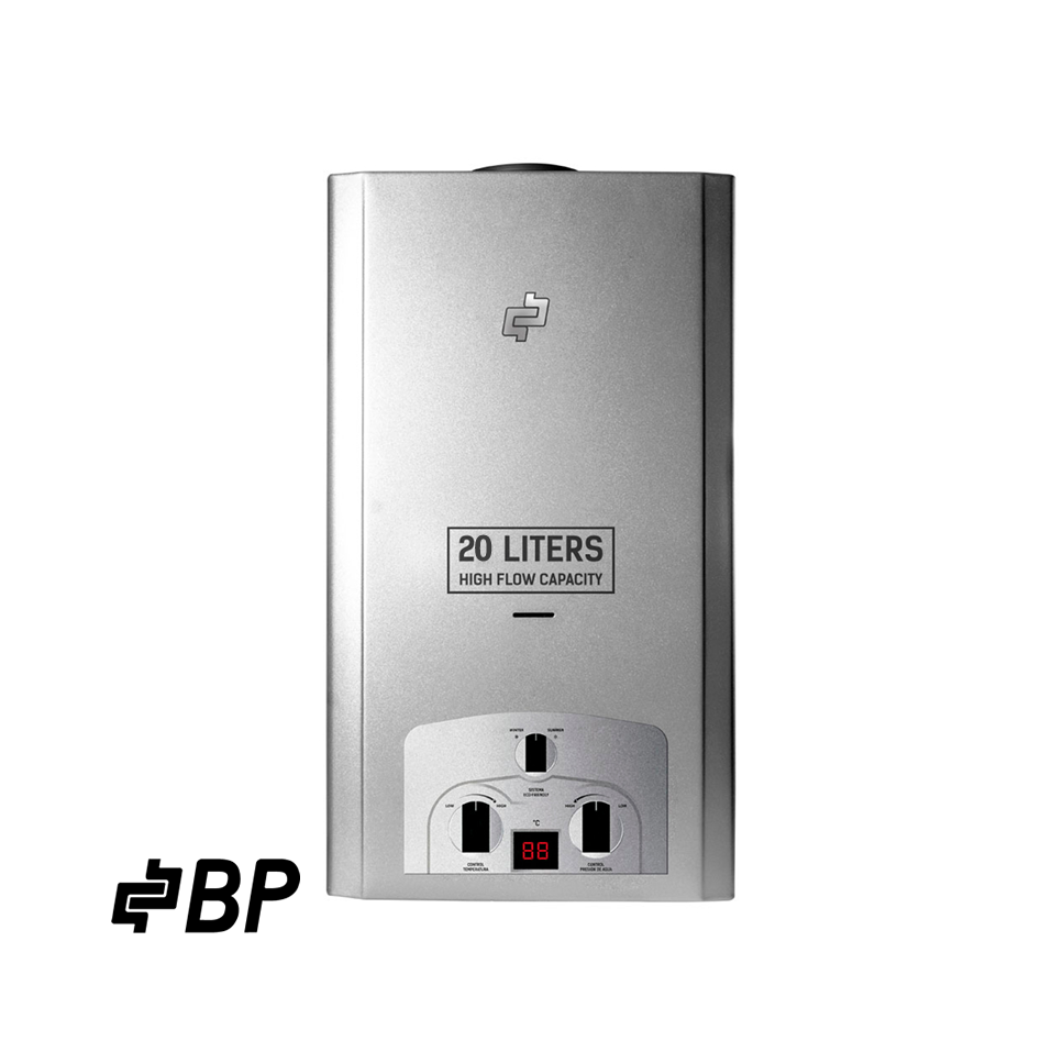 Calefón de Gas BP 20 Litros Gris BP02852