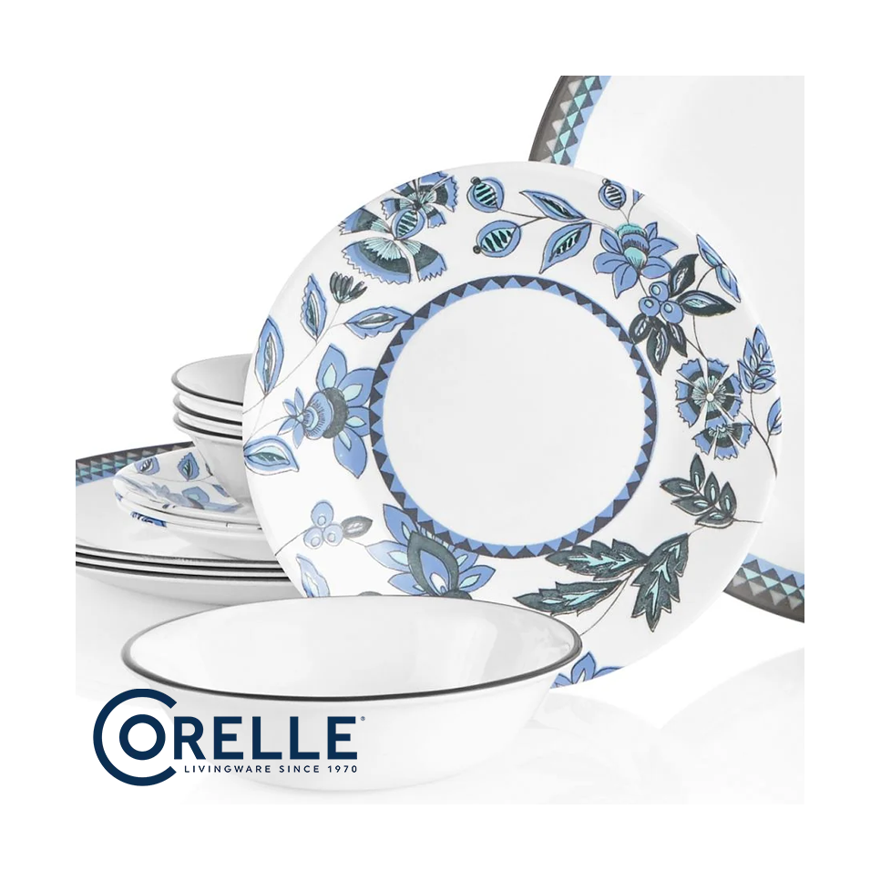 Vajilla Corelle de 16 Piezas Redonda DINNERWARE SET VERANDA