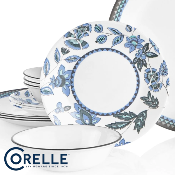Vajilla Corelle de 16 Piezas Redonda DINNERWARE SET VERANDA