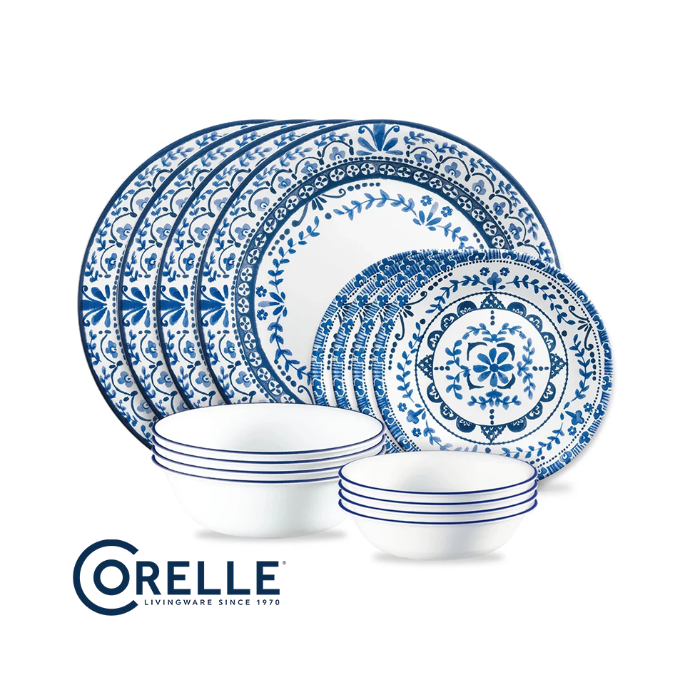 Vajilla Corelle de 16 Piezas Redonda PORTOFINO