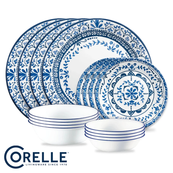 Vajilla Corelle de 16 Piezas Redonda PORTOFINO