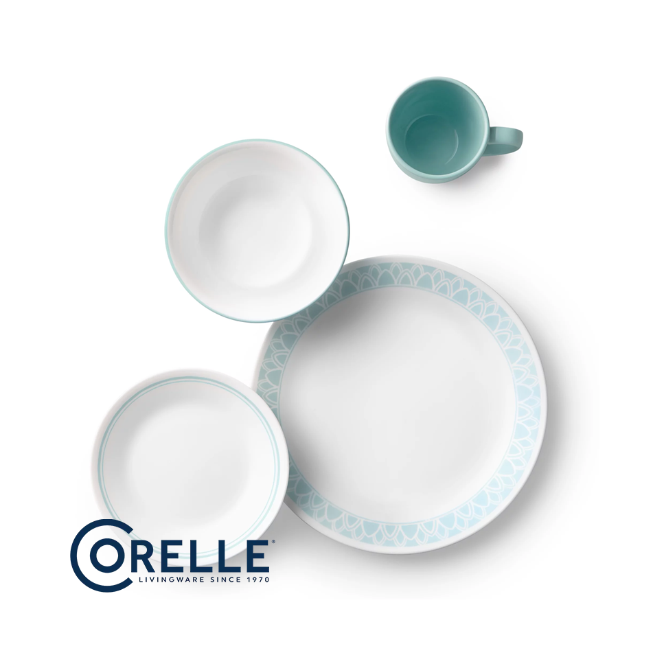 Vajilla Corelle de 16 Piezas Redonda DELANO