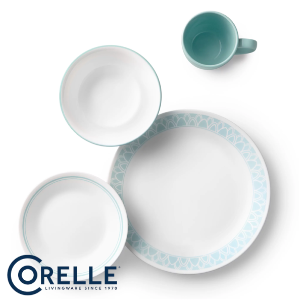 Vajilla Corelle de 16 Piezas Redonda DELANO