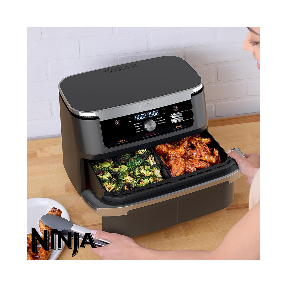 Freidora de Aire Ninja Digital de 2 Canastas - MegaZone 10 Litros AD600CO