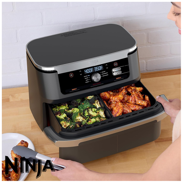 Freidora de Aire Ninja Digital de 2 Canastas - MegaZone 10 Litros AD600CO